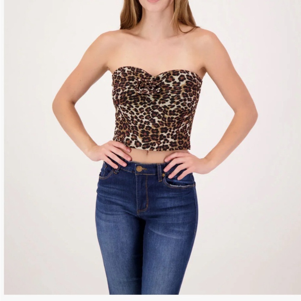 Originality Leopard Mesh Tube Top NWT - SZ Large